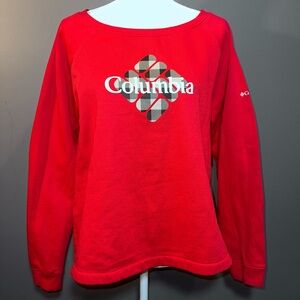 Columbia Red Logo Crewneck Sweatshirt Extra Soft XL Holiday